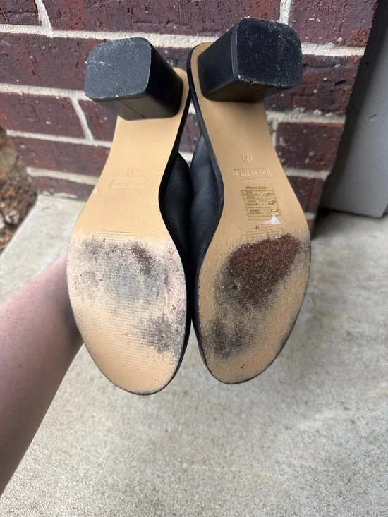 Black Leather Slip-On Mules - Picture 5 of 5